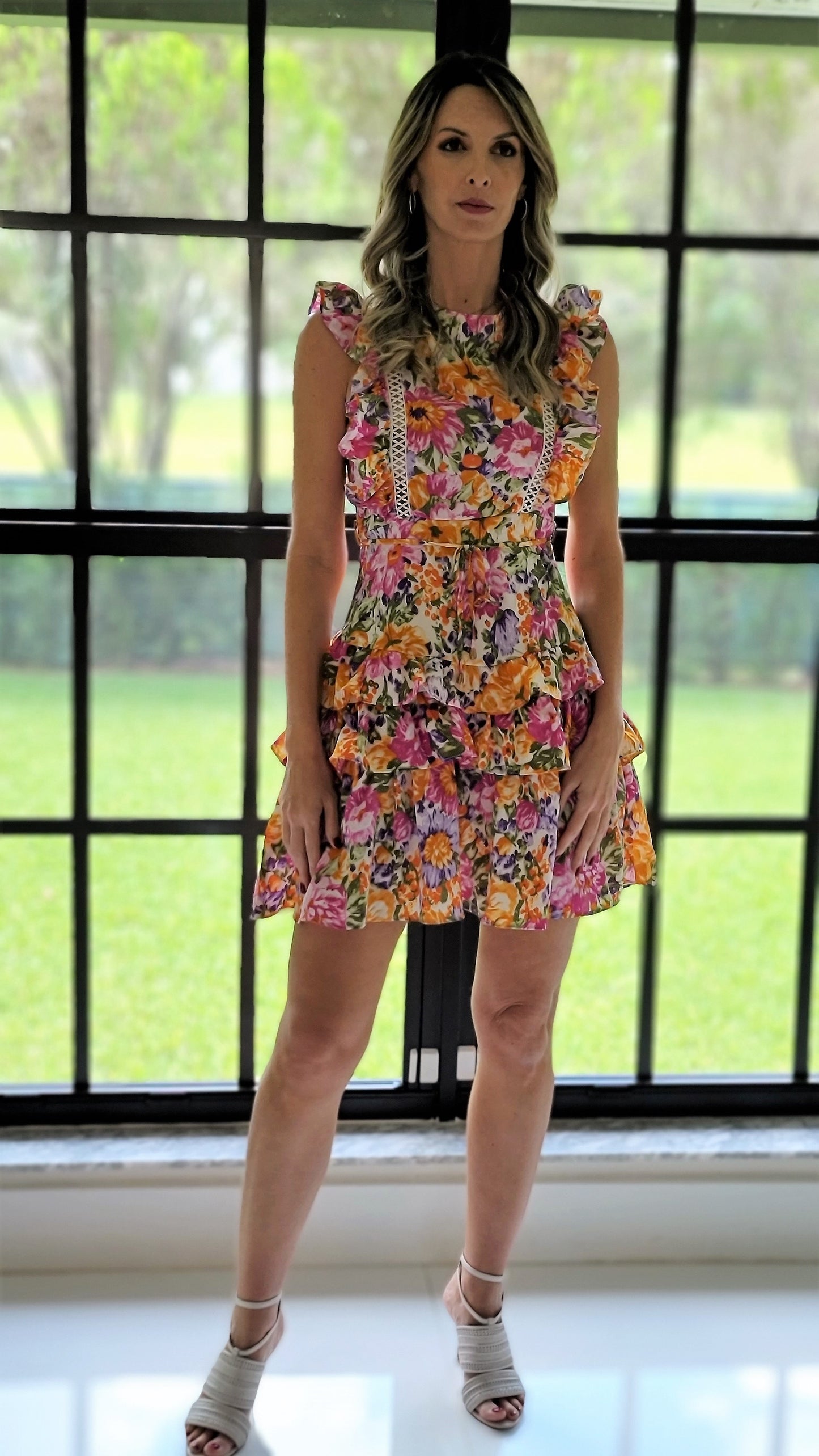 FLOWER SHORT DRESS