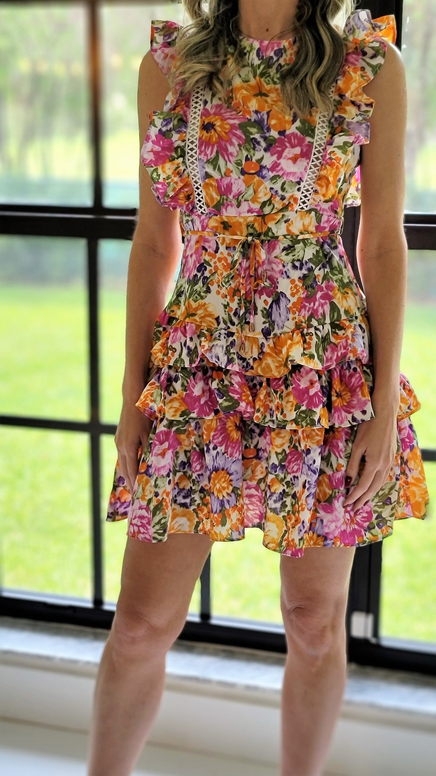 FLOWER SHORT DRESS