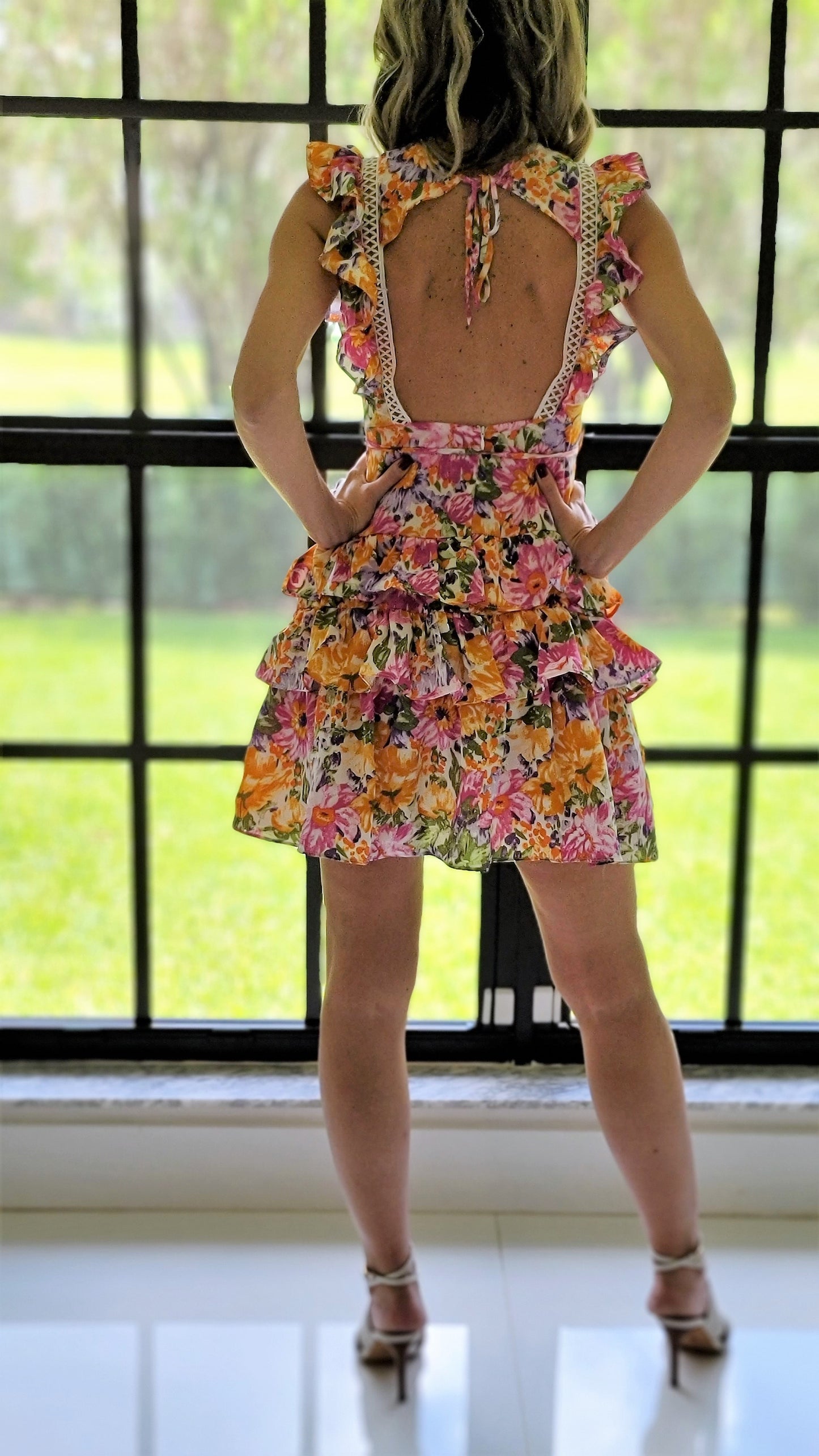 FLOWER SHORT DRESS