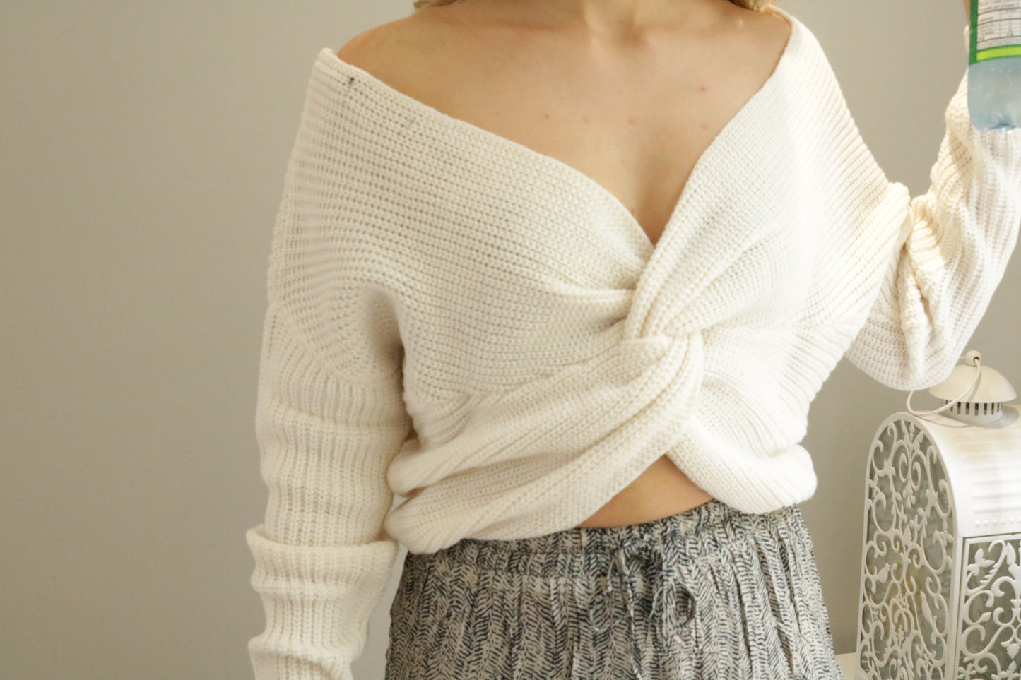 OPEN BACK SWEATER