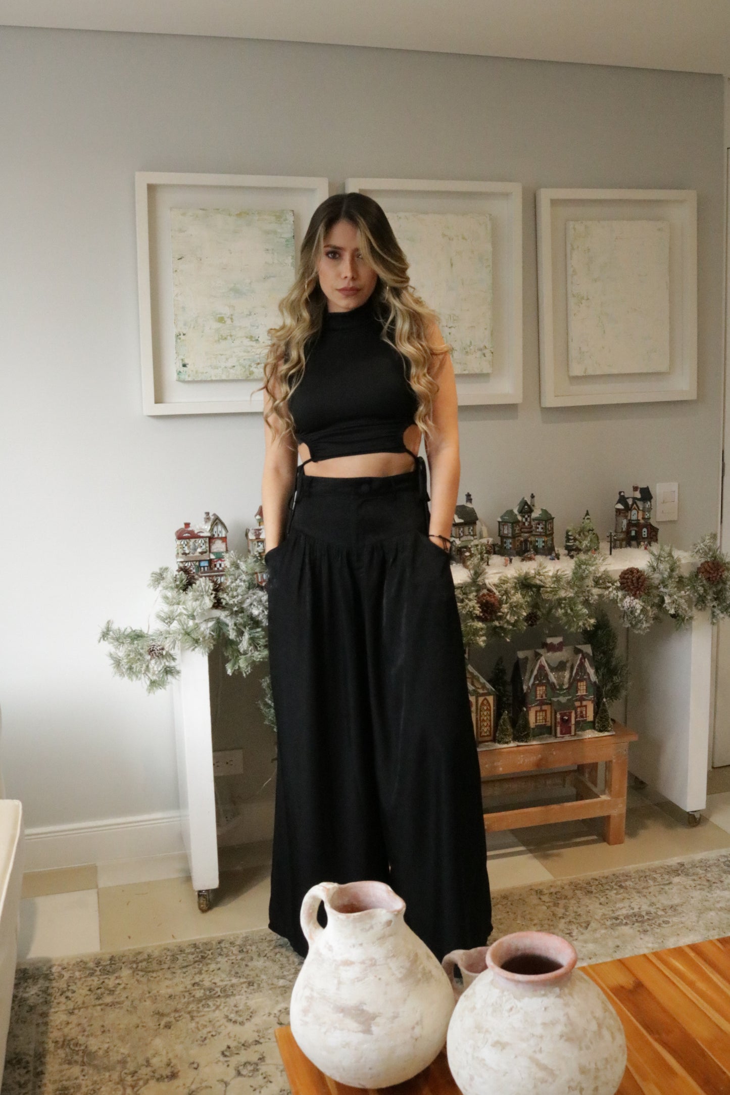 WIDE FLARED PANTS